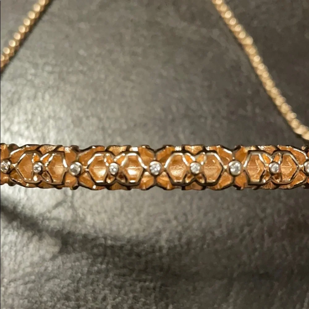 Kendra Scott rose gold Lucy bar necklace